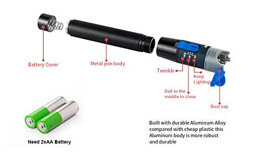 30mW 30KM Visual Fault Locator Red Light Fiber Optic Cable Tester G110861