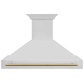 48 Inch Stainless Steel Range Hood with Champagne Bronze Handle J8393