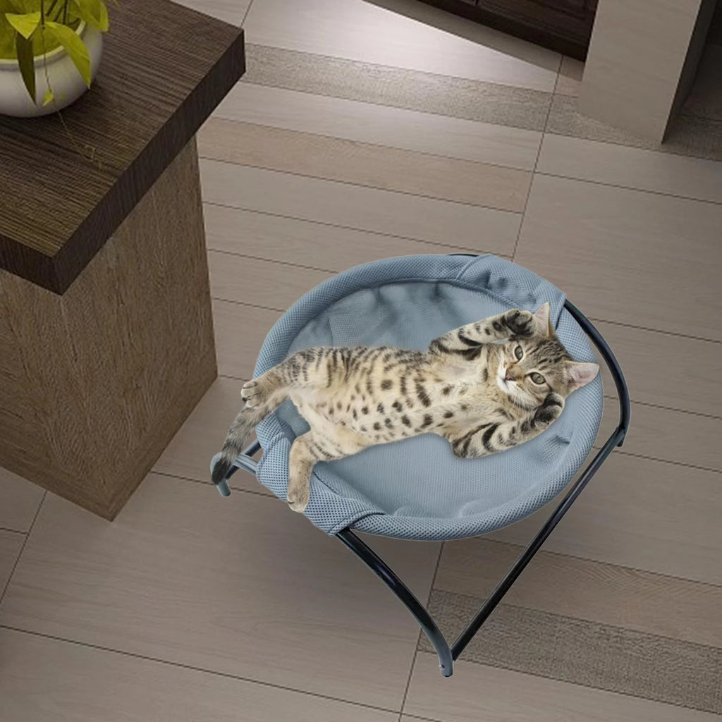 Gray Cat Hammock Pet Cot Dog Sleeping Bed L2908