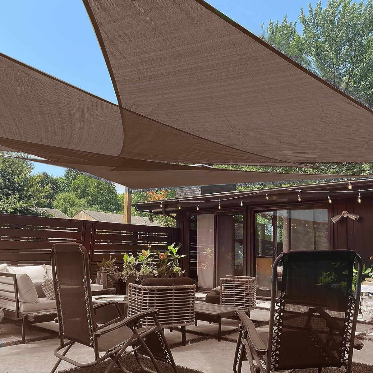 12' x 12' x 12' Sand Triangle Sun Shade Sail UV Block Awning L863895
