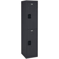 2-Tier Welded Steel Black Storage Locker R6363