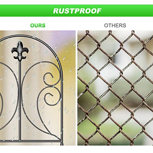 Decorative Garden Fence 10 Pack, 24in x 10ft Rustproof Metal Fencing M867744