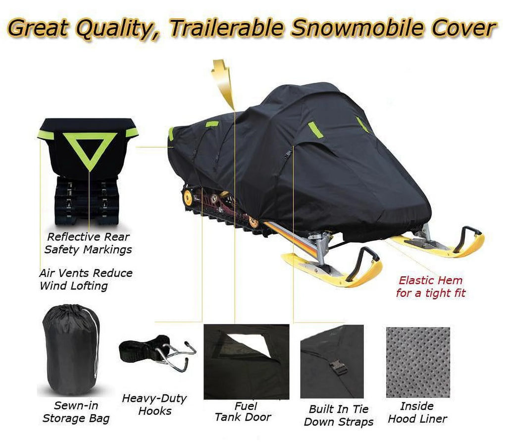 Trailerable 600 Denier Snowmobile Cover Z393