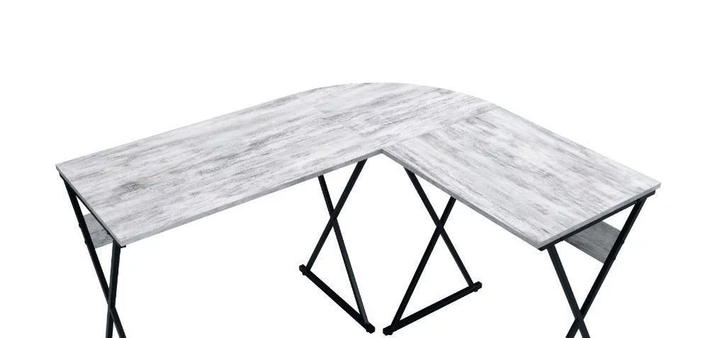 Antique White Black Writing Desk C60186