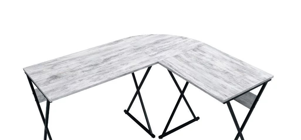 Antique White Black Writing Desk C60186