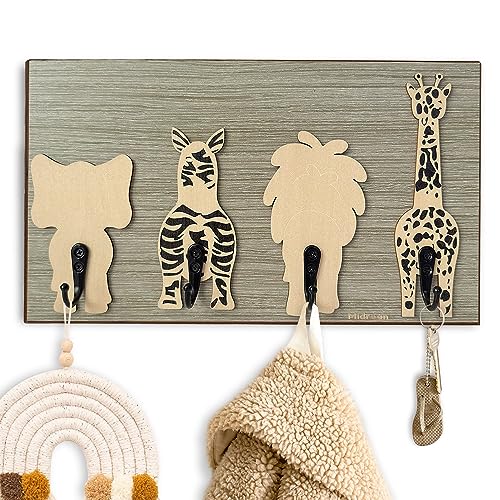 Tiger Wooden Animal Coat Rack Wall Hooks Z5347