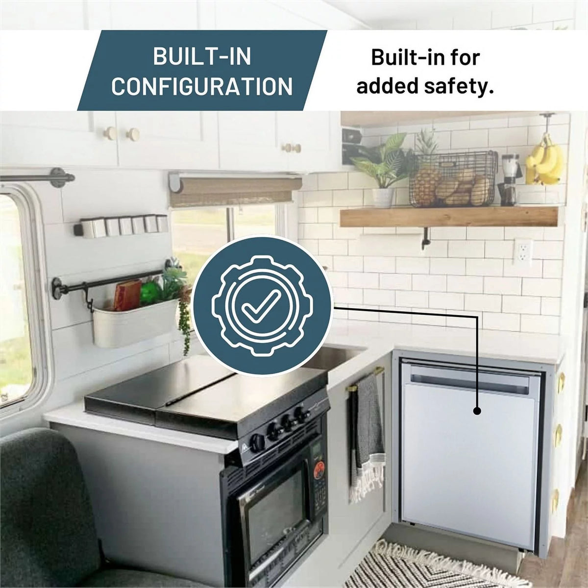 Brushed Stainless 12V/DC Built-in Refrigerator X541