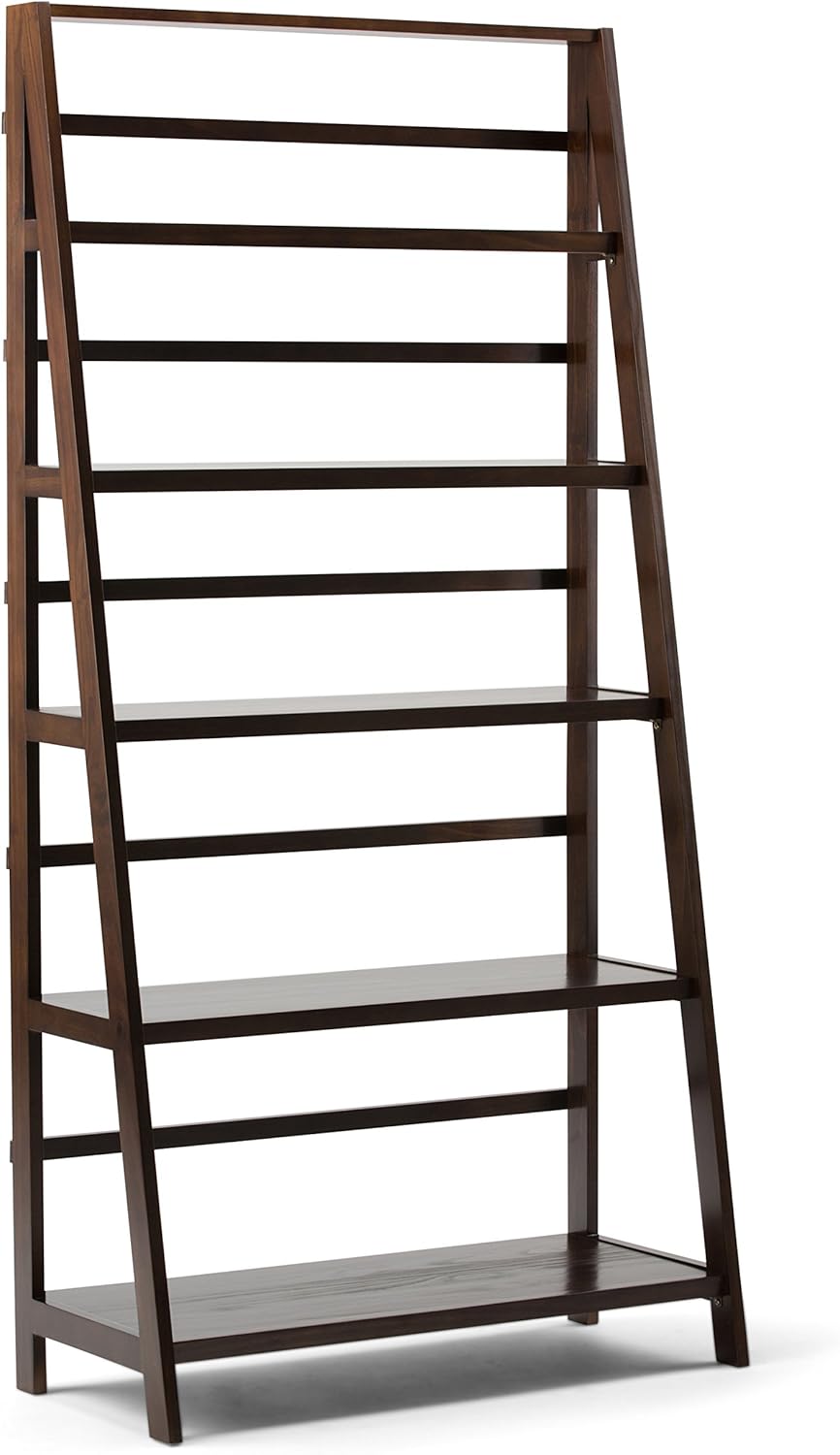 Rustic Solid Wood 5 Shelves Bookcase M19272