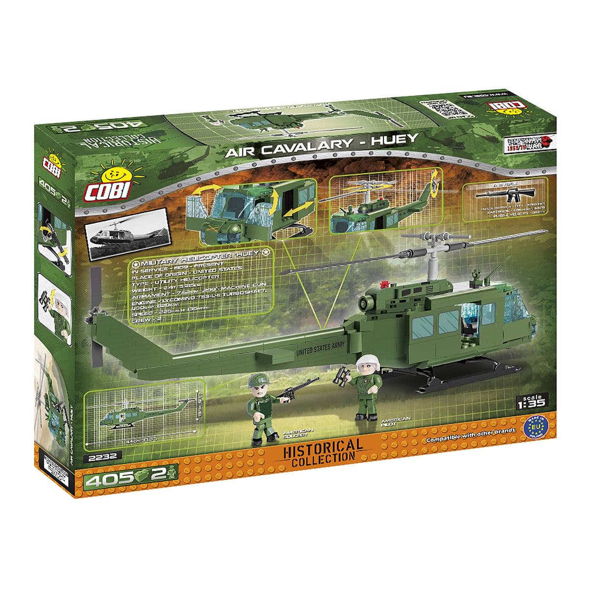 410 Pieces Vietnam War Air Cavalry Building Set D7661