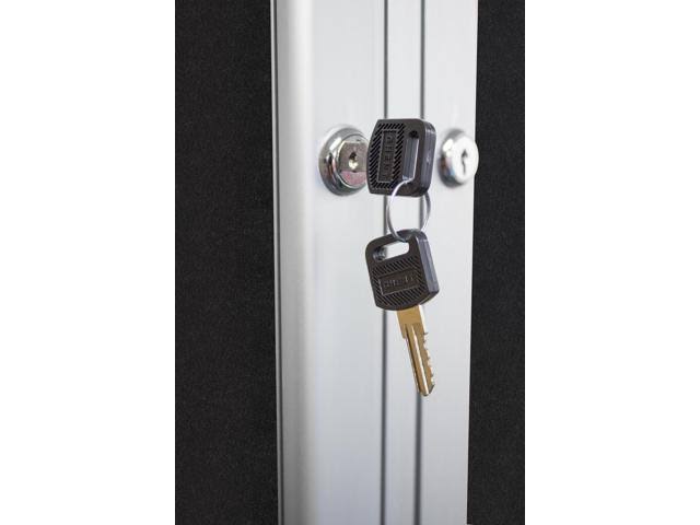 Tan Speckled 1-Door Enclosed Bulletin Board E715173