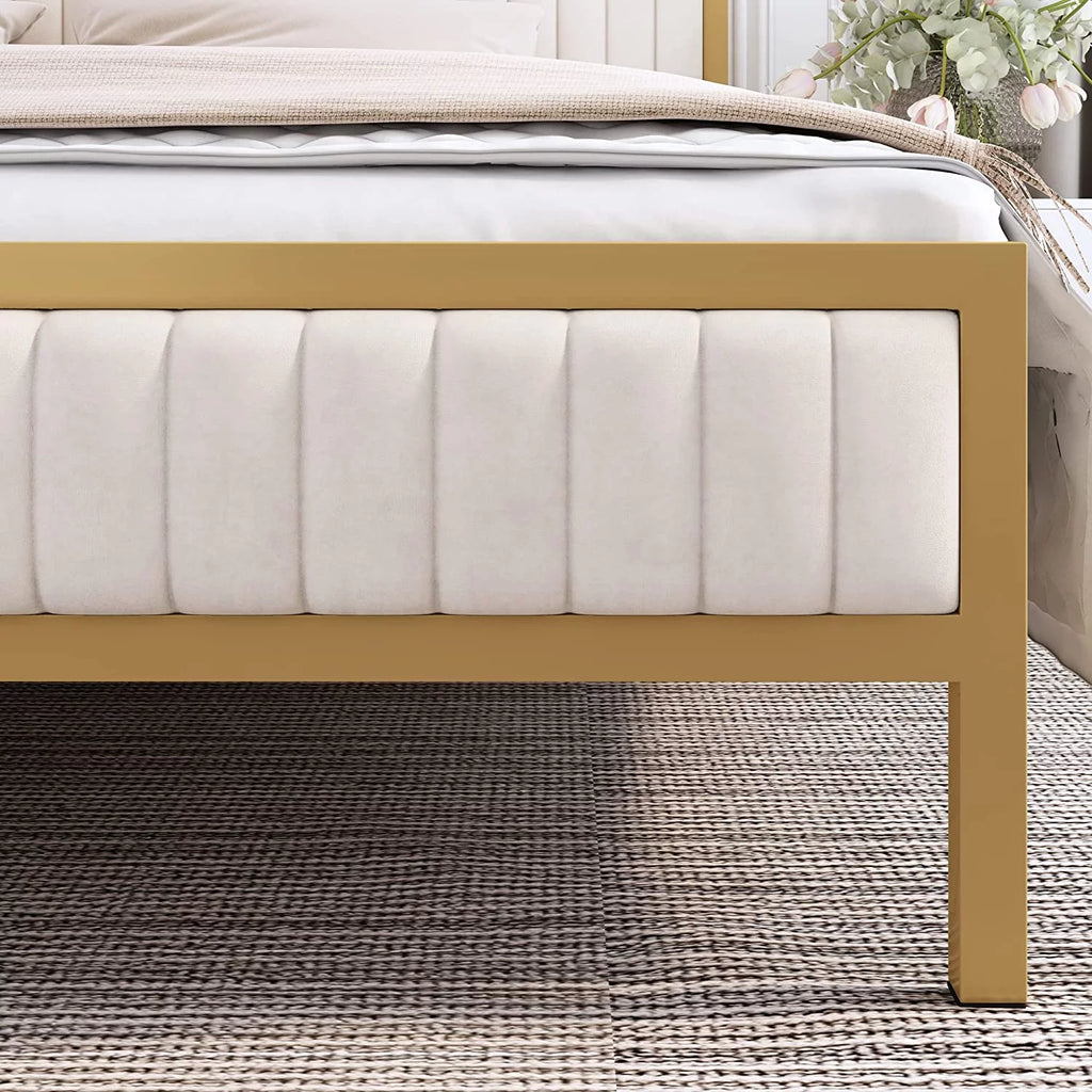 Full Size Velvet Upholstered Platform Bed Frame I9747