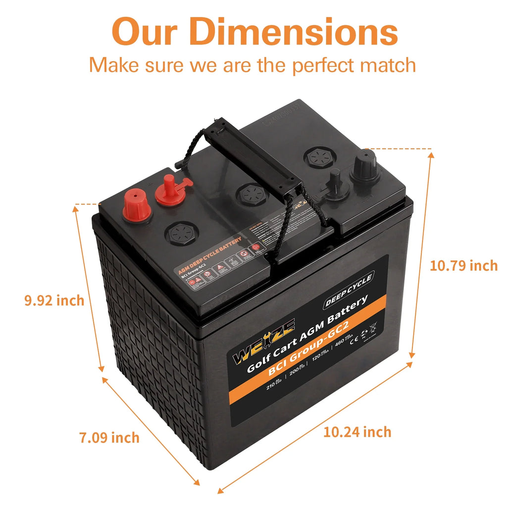 6V 210ah Deep Cycle AGM Battery Z7452