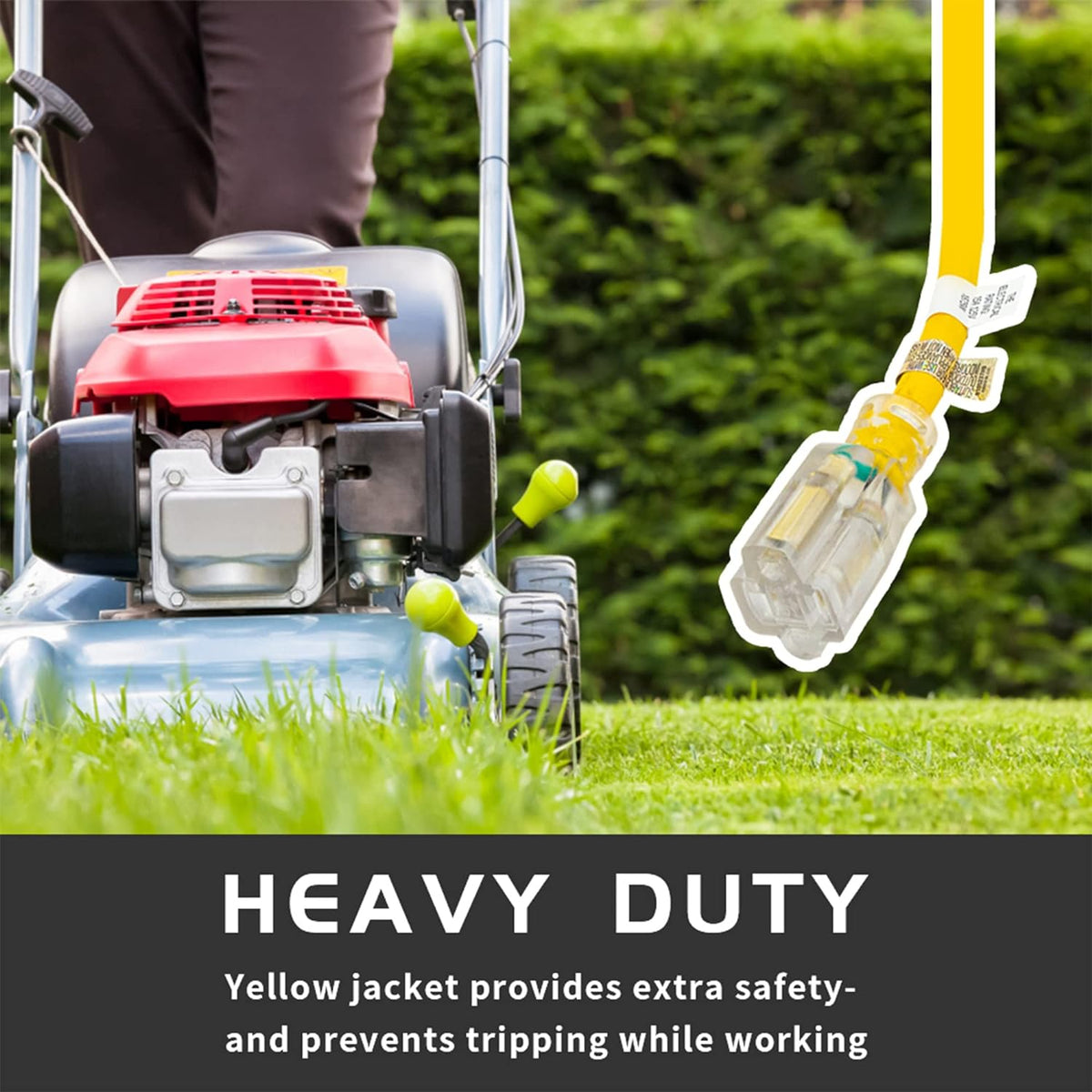 50Ft Heavy Duty Yellow Extension Cord F2750