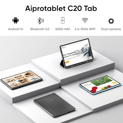 10 inch Android 14 Tablet 6GB RAM 64GB ROM Black L75461
