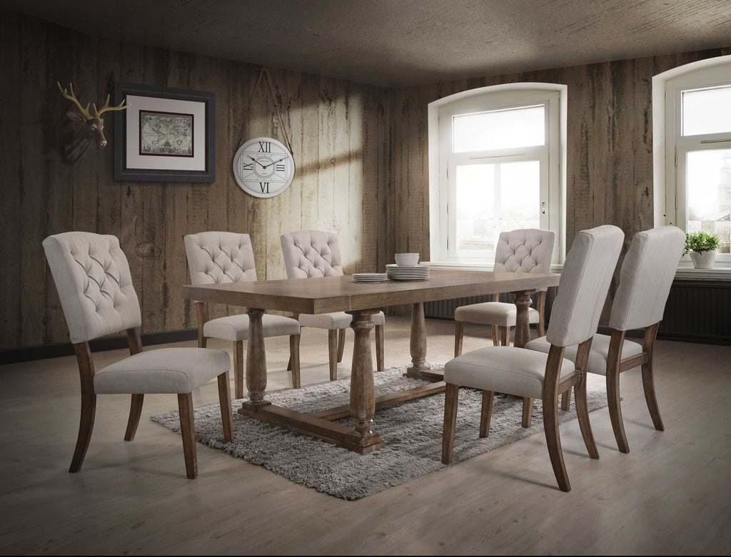Weathered Oak Dining Table M9089