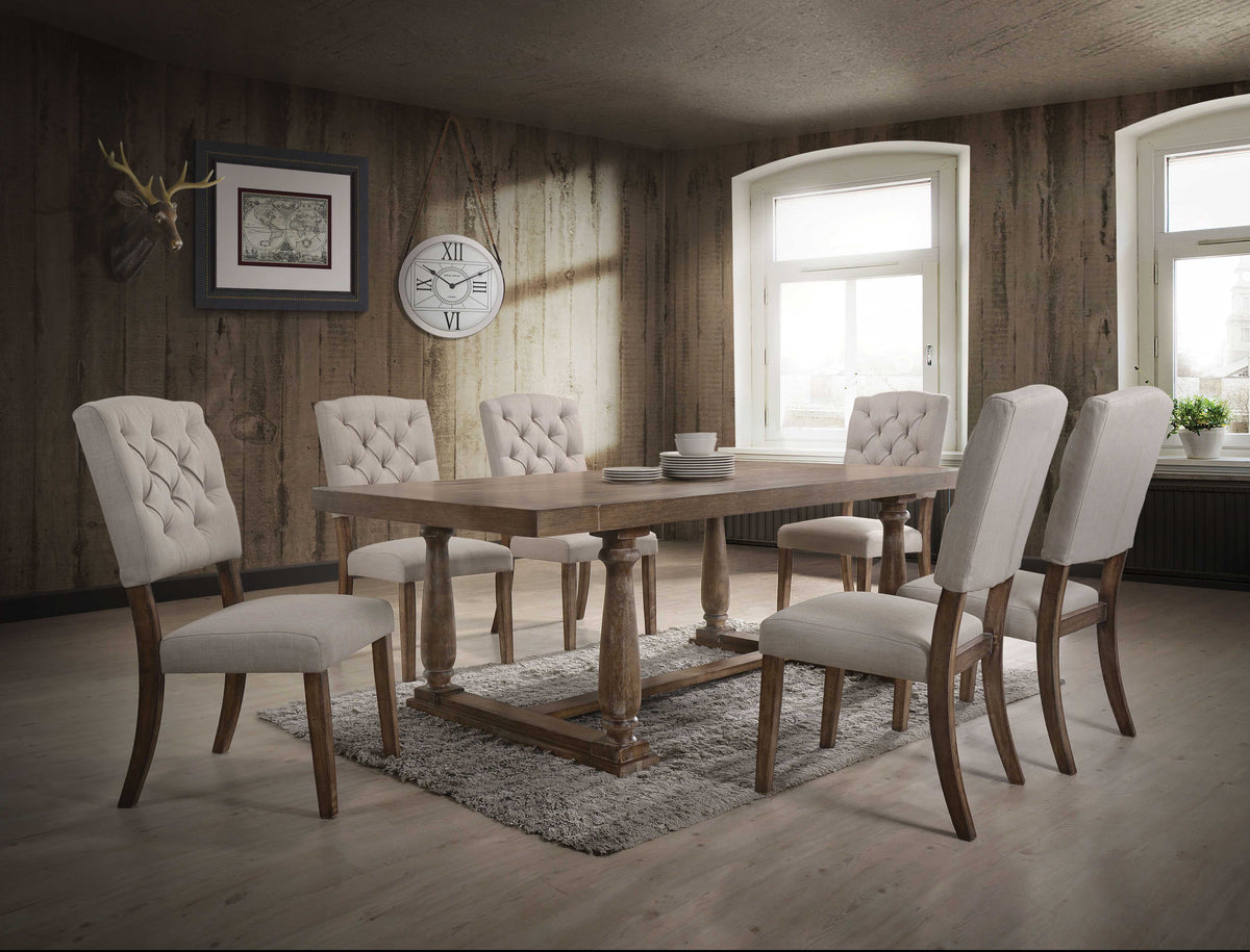 Weathered Oak Dining Table M9089