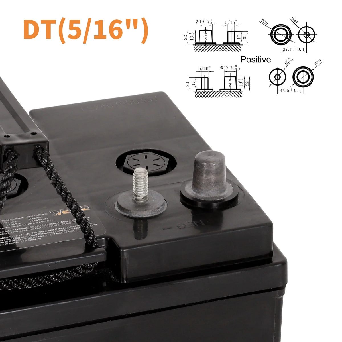 6V 210ah Deep Cycle AGM Battery Z7452