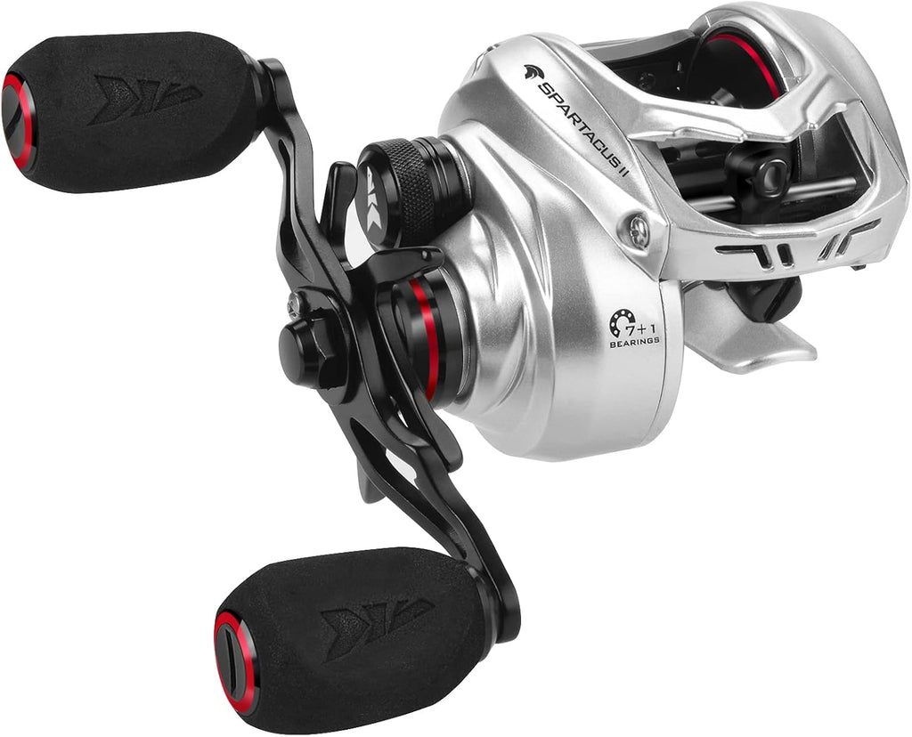 6oz Ultralight Baitcasting Fishing Reel, 17.6 LB Carbon Fiber Drag, 7.2:1 Gear Ratio, Pack of 2 A80306
