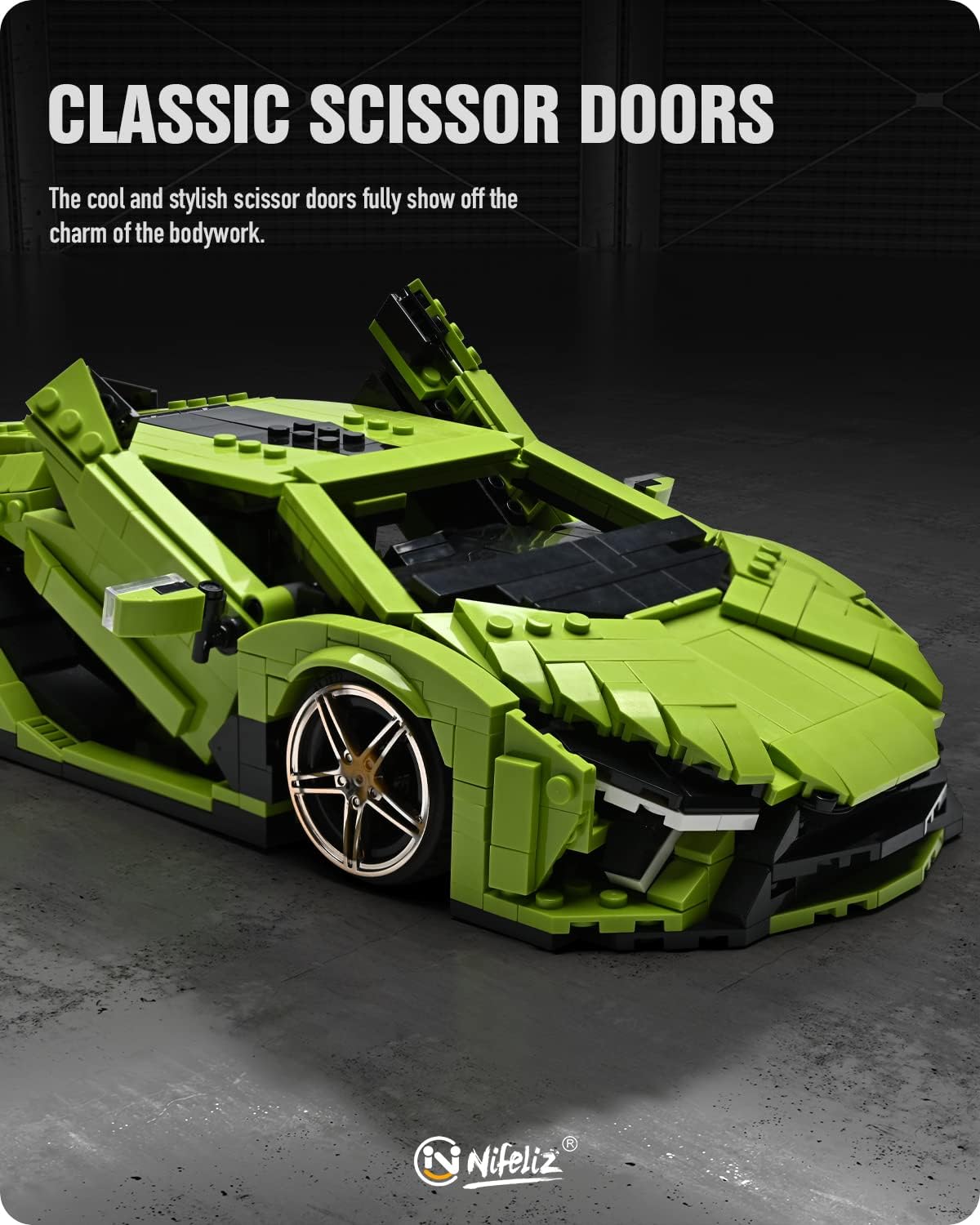 1:14 Scale Sports Car Building Blocks Model (1133 Pcs) Pack of 2 Q51574