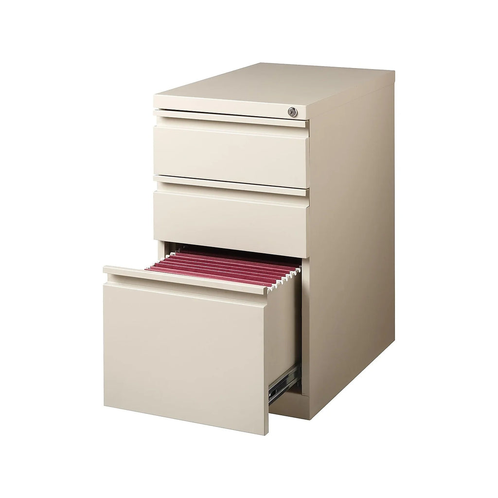 3-Drawer Mobile Pedestal File Cabinet Putty F65377