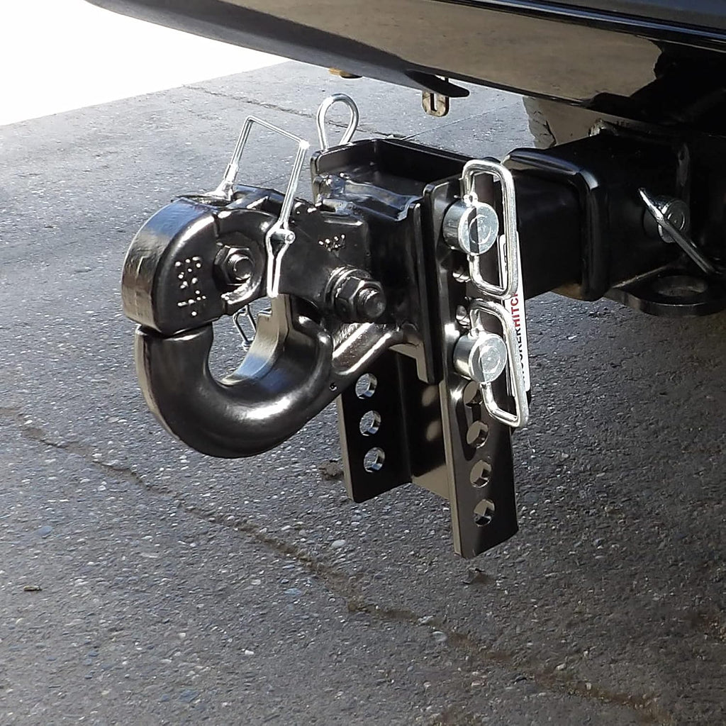 Pintle Hook Drop Ball Mount 1-1/2" Rise to 6-1/2" Drop 12,000 lbs 2" Hitch V5980