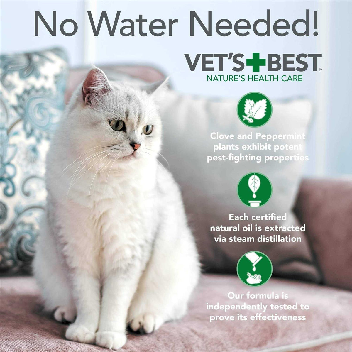 Flea & Tick Waterless Bath for Cats S84320