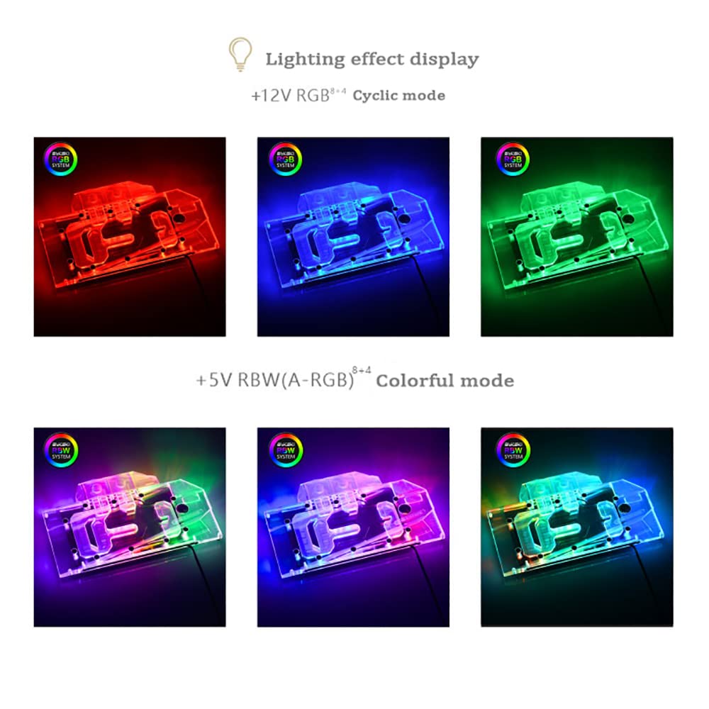 Copper Water Cooling GPU Water Block for RTX 3090 RTX 3080 E800