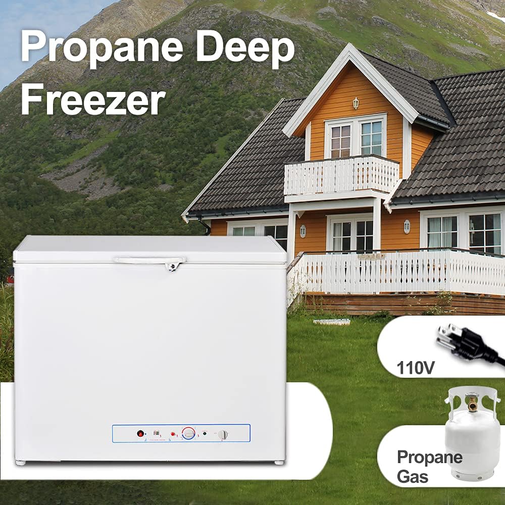 White Propane Chest Freezer 7.1 Cu.Ft V105