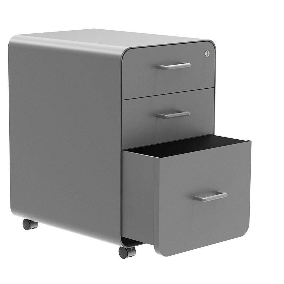 Rolling Round Corner 3-Drawer File Cabinet Q933843