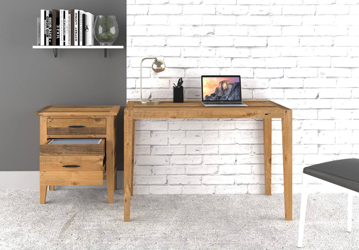 Reclaimed Wood Filing Cabinet with Two Drawers I493