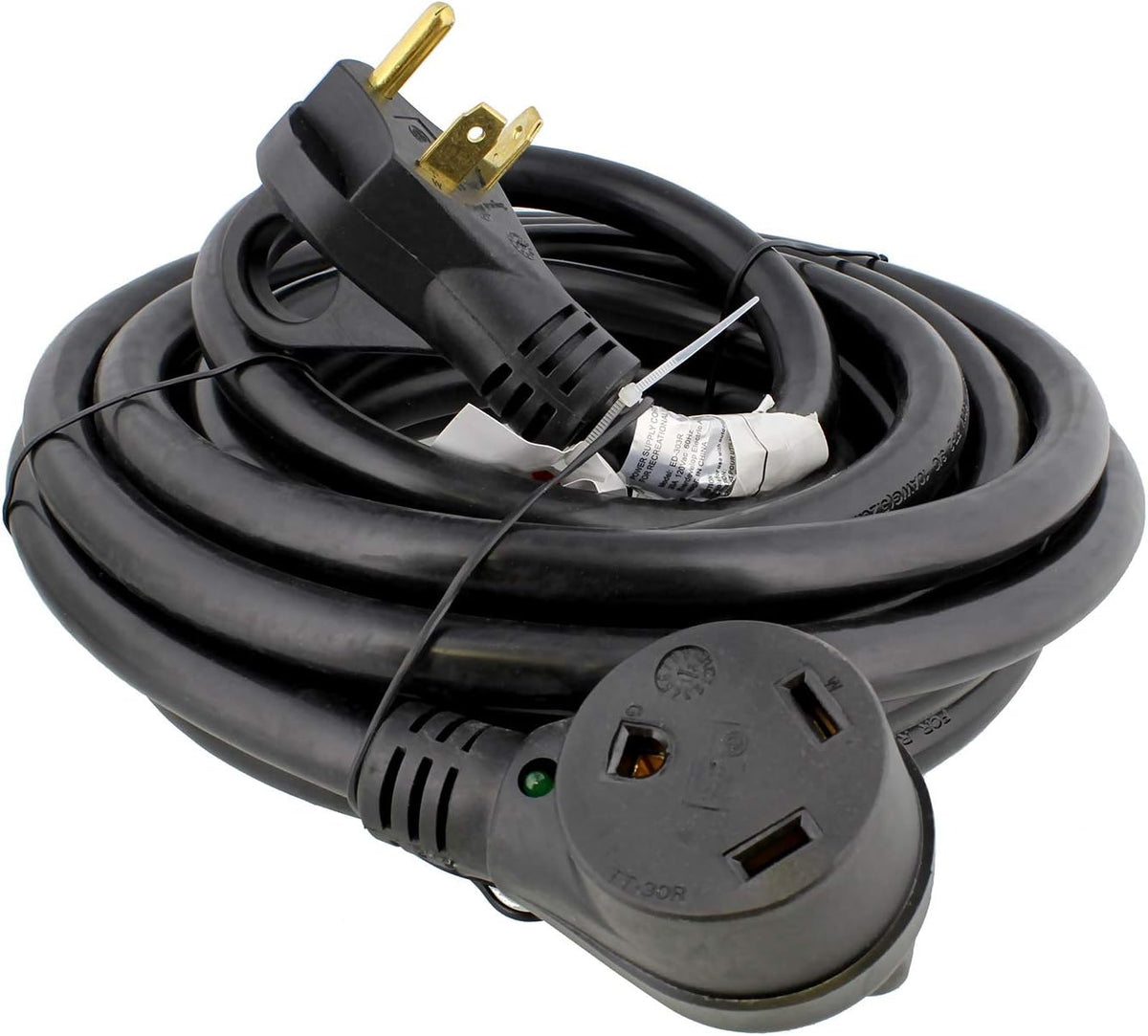 30A 25ft RV Power Cord with Grip Handle & Indicator Light, Pack of 2 C2692