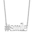 18 inch Sterling Silver Cable Necklace with CZ Pendants X5409
