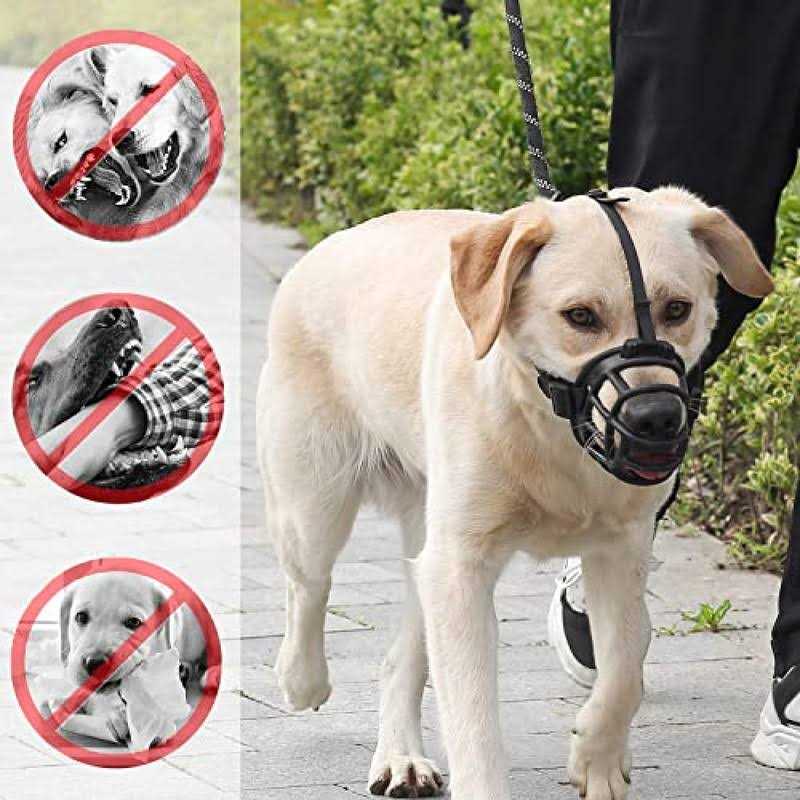 3pcs Silicone Dog Muzzle Anti Barking Chewing Adjustable Q933647