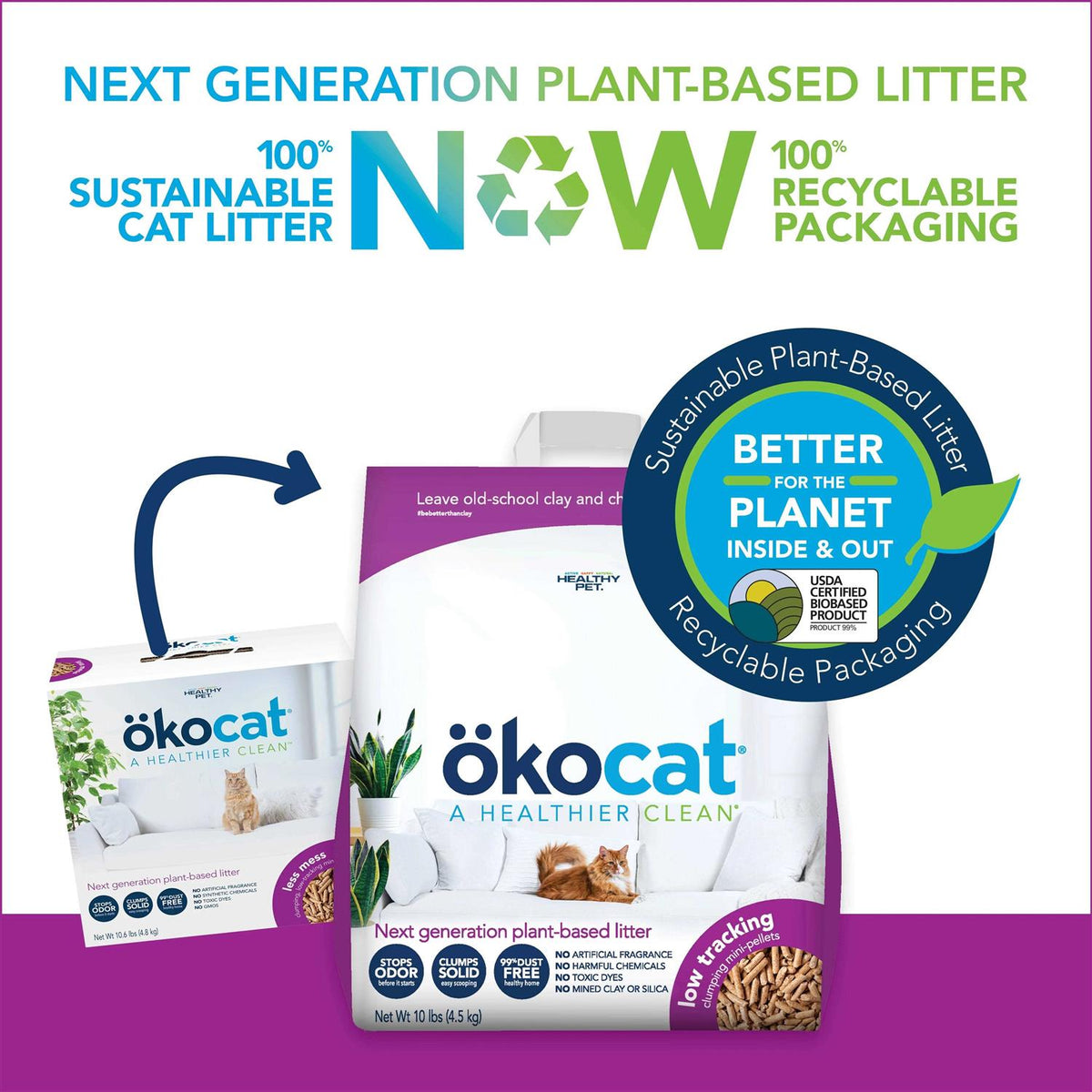 Low Tracking Clumping Mini Pellets Wood Cat Litter E5439