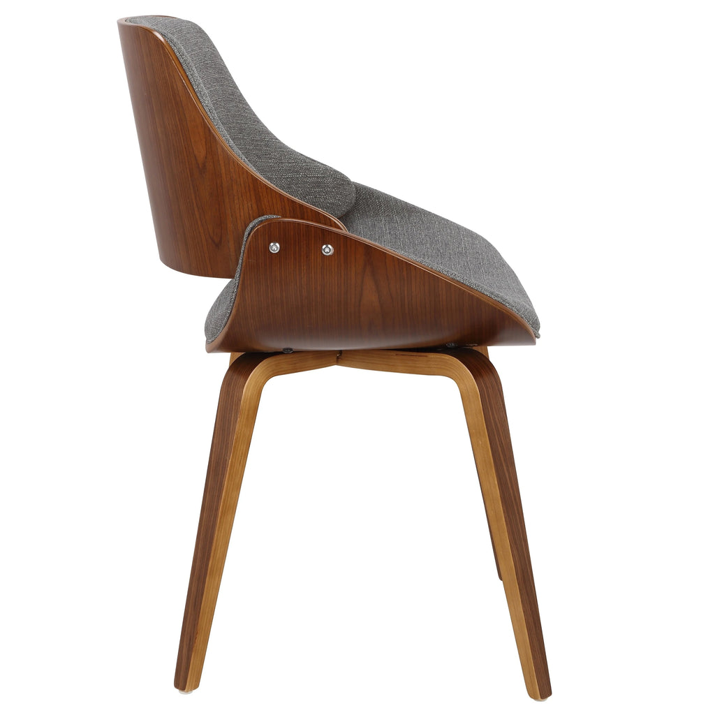 Grey Polyester Upholstered Dining Chair V94482