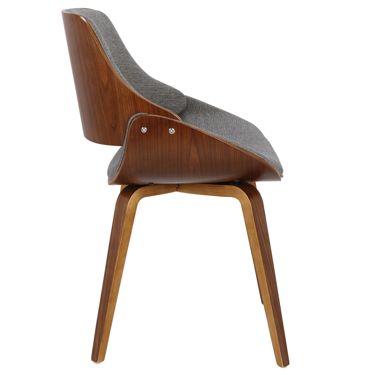 Grey Polyester Upholstered Dining Chair V94482