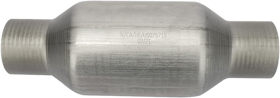 2.25" Inlet/Outlet Universal Catalytic Converter, High Flow Exhaust Pipe, Pack of 2 X36163