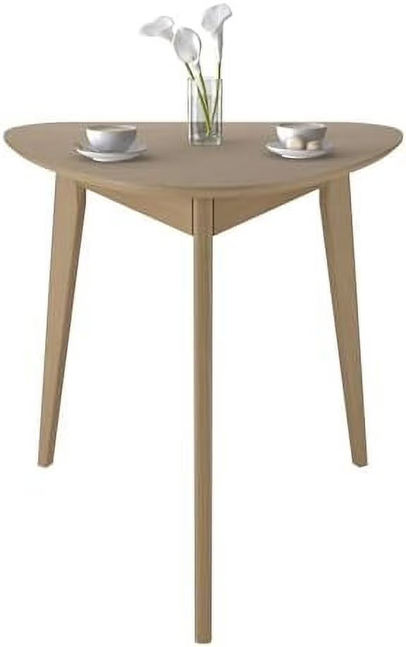 White Brown Birch Solid Wood Round Table C4988