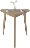 White Brown Birch Solid Wood Round Table C4988