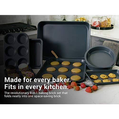 8 Piece Nonstick Carbon Steel Baking Pan Set K638