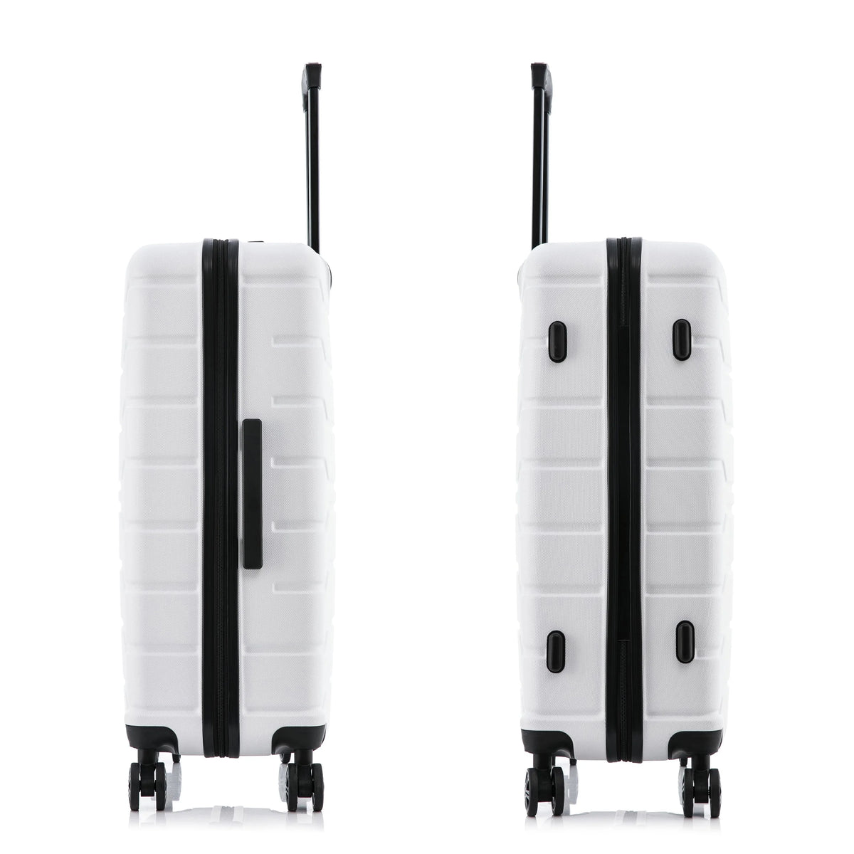28" White Hardside Lightweight Luggage with Spinner Wheels V537974