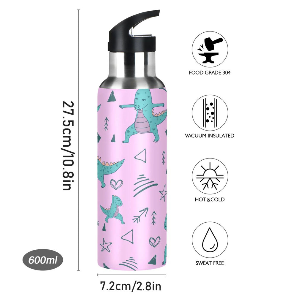 Stainless Steel Vacuum Insulated Water Bottle with Straw Lid 20 OZ J38696