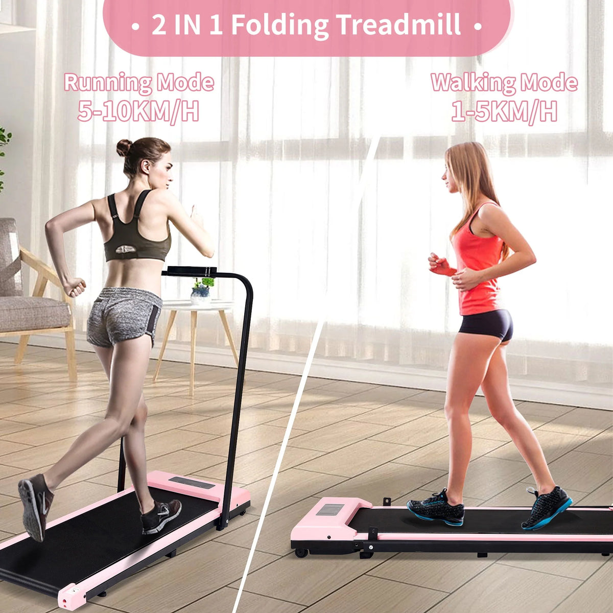 2 in 1 Folding Electric Treadmill C842