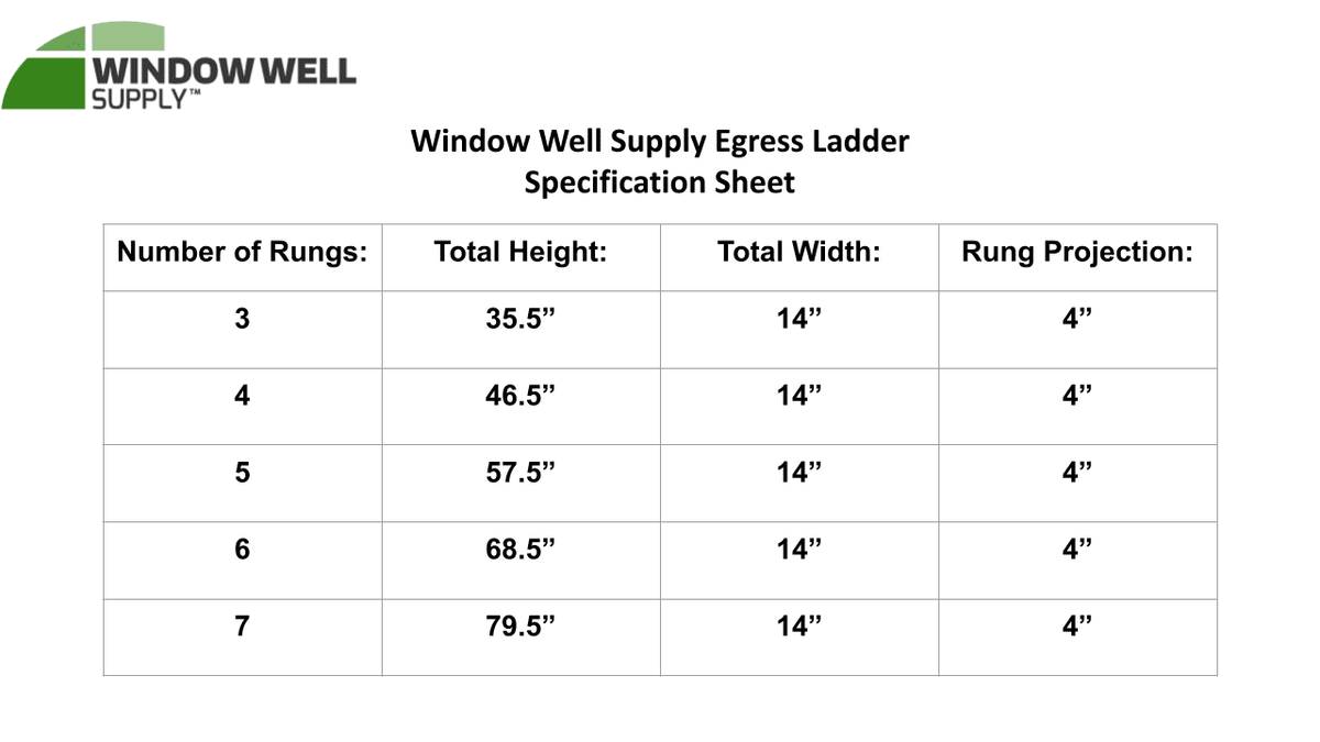 5-Rung Grey Egress Ladder O3539