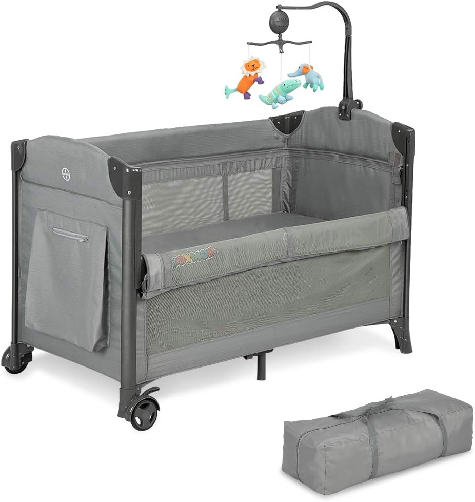 3 in 1 Baby Bedside Sleeper with Mattress and Carry Bag N552299