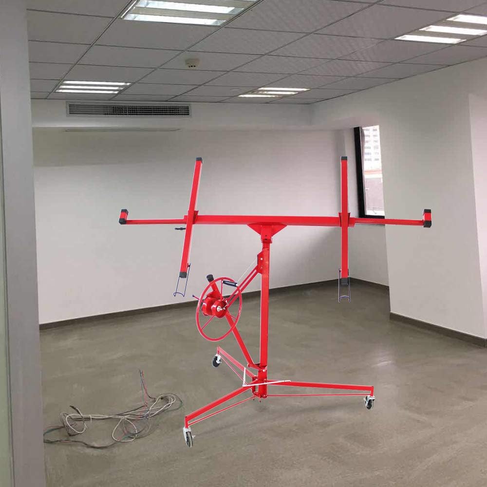 11 Feet 150 lbs Rolling Drywall Panel Lift Hoist G8108