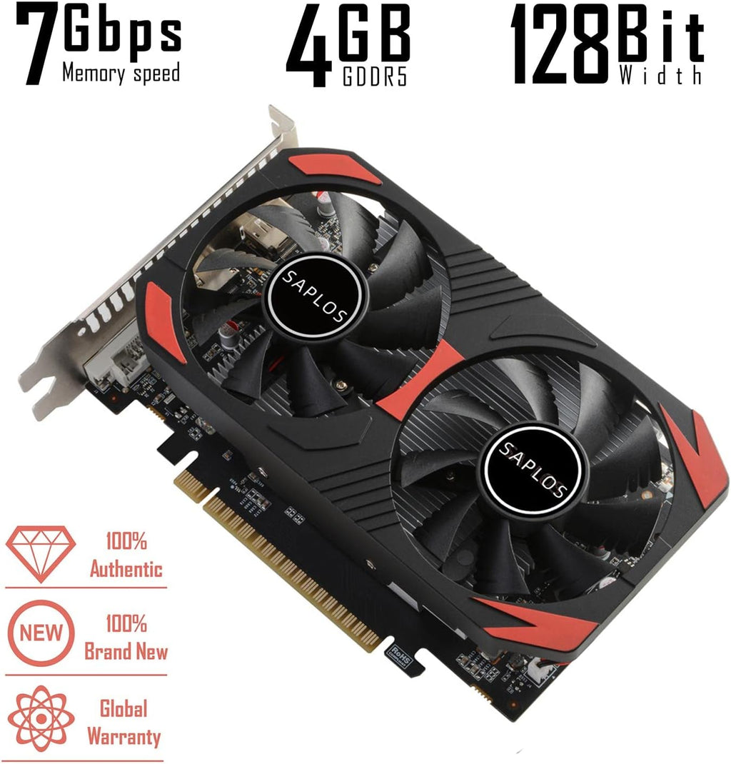 GTX 1050 Ti Graphics Card, 4GB, 128 Bits, GDDR5, Dual Fans, PCI Express x16 3.0 P827