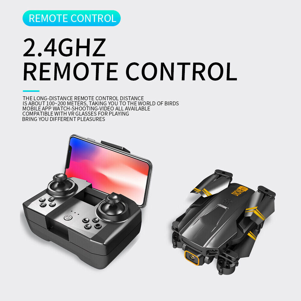 4K HD Dual Camera FPV Foldable Quadcopter with 3 Battery Y996290