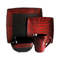 16-Piece Red Dinnerware Set J480