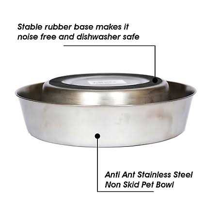 2 Pack Stainless Steel Non Skid Pet Bowl F71696